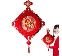 Ornements du Nouvel An vietnamien,Décorations du Nouvel An vietnamien | Décoration de maison rouge pour le Nouvel An, décorations pour la fête du printemps - Décoration polyvalente de personnages port