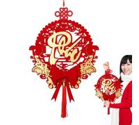 Ornements du Nouvel An vietnamien,Décorations du Nouvel An vietnamien - Décoration de maison rouge pour le Nouvel An, décorations pour la fête du printemps - Décoration de porte-bonheur, ornements déc