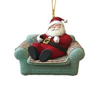 Ornements du Père Noël, pendentif hangable mignon 2d acrylique | Arbre de Noël Ornements gorgés matériaux acryliques de haute qualité, qui sont assez robustes pour résister à l'usure et à la météo