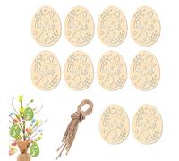 Ornements en bois à peindre - oeufs de Pâques inachevés, pendentifs artisanaux, activités créatives pour les écoles et les fêtes, design léger et robuste | pour la maison, la salle de réunion de
