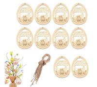 Ornements en bois à peindre - oeufs de Pâques inachevés, pendentifs artisanaux, activités créatives pour les écoles et les fêtes, design léger et robuste | pour la maison, la salle de réunion de