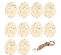 Ornements en bois bruts à peindre - Oeufs de Pâques Peintures comme pendentifs pour artisanat, silhouettes en bois pour décoration, maison, chambre, appartement, réunions familiales, fêtes
