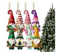 Ornements En Bois De Gnome De Noël | 8 Pièces d'Ornements Décoratifs et Charmants | Figurines De Lutins Faites Main,Pour Les Célébrations De Fête Et Du Nouvel An En Intérieur Pour Les Branches, Les Et