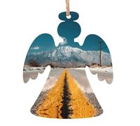 Ornements en bois en forme d'ange de Noël - Motifs de routes de contrefort tendance pour cimier de sapin et décorations d'intérieur