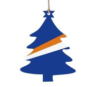 Ornements en bois en forme de sapin de Noël - Motif drapeau des îles Marshall et décorations d'intérieur