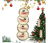 Ornements en bois pour bonhomme de neige, décorations d'arbre de Noël en bois - Décoration de voiture, décoration d'arbre de Noël, décorations de Noël uniques pour petits métiers