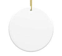 Ornements en céramique blanche à motif uni, pendentifs ronds, peuvent être accrochés sur les arbres de Noël ou les portes et fenêtres.