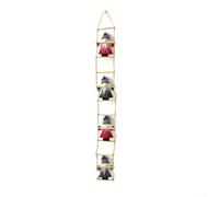 Ornements en coton pour escalier du Père Noël, décorations de vacances, cheminée, pendentifs pour ajouter une touche festive à la décoration de Noël (échelle de bonhomme de neige, rouge)