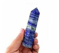 Ornements en cristal Bâton de cristal de Quartz Lapis Lazuli , flèche de restauration Reiki, tour de cristal d'obélisque, gemme naturelle, cadeau chakra, décoration de maison Beau cristal(9-11cm)