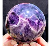 Ornements en cristal Boule d'améthyste de rêve, fleur violette naturelle, cristal, sphère de travail manuel, énergie Reiki, minéraux artisanaux, cadeaux exquis, Souvenirs Beau cristal(200-250g)