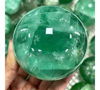 Ornements en cristal Boule de cristal de Fluorite verte naturelle, sphère de pierre, sorcellerie Wicca, décor de salle spirituelle, cristaux de guérison Chakra, cadeau de noël Beau cristal(2.5-2.6kg)