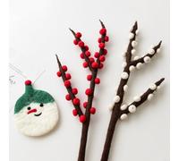 Ornements en feutre de laine pour sapin de Noël et dessous de verre fonctionnels avec motif bonhomme de neige, décorations à suspendre faites à la main pour décoration saisonnière, pour la maison, le