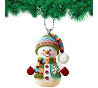 Ornements en forme de bonhomme de neige 2D en acrylique - Pendentif de vacances pour appartement, salon, cuisine, chambre à coucher, petit espace, salle de classe, école
