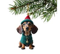 Ornements en forme de chien pour sapin de Noël | Pendentif de voiture en forme de chien, décoration d'arbre de Noël | Acrylique pour les amoureux, décorations à thème, décoration pour voiture