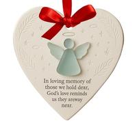 Ornements en forme de cœur pour sapin de Noël | Décorations romantiques en céramique en forme de cœur, pour âmes sœurs, meilleures amies, femmes, enseignantes, famille, poignée de porte, bureau, lieu