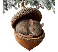 Ornements en forme de gland pour sapin de Noël, pendentif animal 2D, décoration à suspendre en acrylique pour lieu de travail, salon, cuisine, entrée, appartement