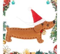 Ornements en forme de teckel pour sapin de Noël avec pierres précieuses nobles, décorations amusantes pour chiens, ornements de teckel