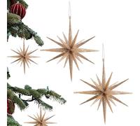 Ornements en forme d'étoile 3D, pendentif arbre de Noël pailleté | Pendentif de vacances pour appartement, salon, cuisine, maison, petit espace, salle de classe