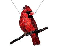 Ornements en forme d'oiseau rouge | Pendentif souvenir plat 2D | Oiseaux commémoratifs à suspendre pour porte de jardin, fenêtre, vacances, maison, mur, voiture