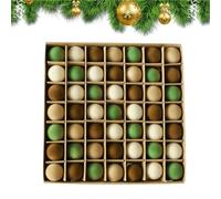 Ornements en velours floqué & PVC - Lot de 49 pendentifs floqués doux et compacts | Boules floquées décorations de Noël pour amis, collègues, fêtes, célébrations, mariages, couronnes, portes, & f