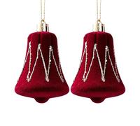 Ornements en Velours pour Arbre de Noël - 2 Pièces Décorations Rouges De Noël,Décoration d'Arbre de Fêtes Suspendable,Pour Intérieur Extérieur Fête De Vacances Rassemblement Salon Bureau Maison Chemin