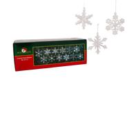 Ornements en verre iris? de 2 po en forme de flocon de neige Kurt Adler, ensemble de 12 pi?ces