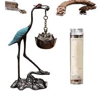 Ornements et diffuseur d'aromathérapie en Forme de Grue de Lotus avec 42 comprimés parfumés, pour soulager Le Stress et favoriser Le Sommeil, pour Chambre, Bureau, Studio de Yoga (1 PCS-D)