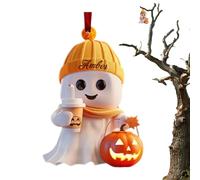 Ornements fantômes pour arbre, acrylique gothique Halloween - Décorations murales mignonnes - Ornement de fête léger - Couronne murale - Décorations de voiture - Ornement 2D, décorations de fête