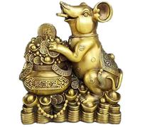 Ornements Figurine Figurines de Collection Sculptures Statues Cuivre Pur Zodiaque Animal Corne d'abondance Décoration de la Maison Feng Shui Décoration-A_26 * 15 * 30Cm