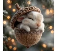 Ornements Glands d'animaux Forêt - Ornements Mignons en Forme De Gland d'animal De La Forêt, Décoration Saisonnière d'animaux Suspendus en Acrylique 2D pour Décorations d'arbre Noël