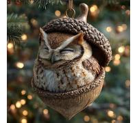 Ornements Glands d'animaux Forêt - Ornements Mignons en Forme De Gland d'animal De La Forêt, Décoration Saisonnière d'animaux Suspendus en Acrylique 2D pour Décorations d'arbre Noël