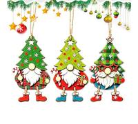 Ornements Gnome En Bois Pendentifs Nains Décoratifs Réutilisables en Bois