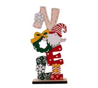 Ornements gnomes de Noël - gnomes en bois rustique, ornements alphabétiques personnalisés, décorations de vacances d'hiver - Idéal pour les figures de tomte scandinaves avec détails attrayants