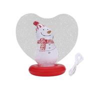 Ornements gonflables - Forme de coeur éclairer Boule de Noël pour la cour extérieure, piscine, pelouse, porche avec figurine à l'intérieur, décoration de vacances festive pour patio, cheminement et ex