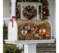 Ornements - Housse magnétique pour boîte aux lettres - Imprimé léopard moderne et festif - Pour décoration extérieure de cour - 53,3 x 64,9 cm