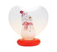 Ornements Inflables,Décoration de Noël Éclairante en Forme de Cœur,Boule Décorative Gonflable avec Figurine à l'Intérieur et Télécommande | pour Extérieur Jardin Piscine