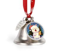 Ornements, joli chat chantant des chants de Noël 2025 avec un ruban rouge à suspendre, décoration d'arbre d'hiver, décorations d'hiver