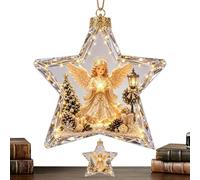 Ornements Lumineux Histoire De Noël Pendentif étoile à Cinq Branches de | Pendentifs LED festifs Pour Propriétaires Décorateurs Locataires Bureau Salon Étude Chambre J964-05