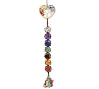 Ornements Mignons Faits à la Main en Cristal Chakra à Suspendre pour Voiture - Accessoires de Voiture - Arbre de Vie Chakra Feng Shui - Décoration de fenêtre pour décoration d'intérieur