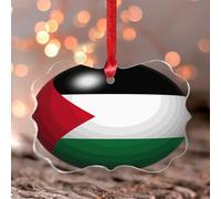Ornements palestiniens à suspendre en acrylique teinté pour fenêtre - Souvenir international - Drapeau national - Cadeau nautique - Décoration murale pour chambre à coucher, bureau, maison, souvenir