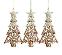 Ornements pour Le Sapin De Noël,Ensemble Créatif De 3 Pièces Festives,Décor Étoile De Noël Style Ferme | pour Célébration Et Décoration De Table Maison Famille Fête Vacances