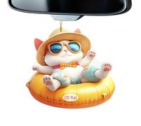 Ornements pour rétroviseur | Accessoires 2D acrylique pour rétroviseur de chat et chien, décoration d'animaux mignons pour véhicules maison et salon