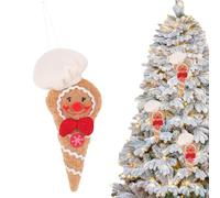Ornements pour sapin de Noël - Décoration de Noël - Bonhomme en pain d'épice - Pendentif pour sac à dos de voiture et - Jolie décoration pour Noël à l'intérieur