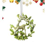 Ornements pour Sapin de Noël Décorations de fête Vertes à Paillettes | Décorations de Noël 3D à suspendre pour fenêtres, portes, lieux de travail, , pièces, maison et