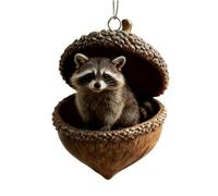 Ornements pour sapin de Noël, décorations de vacances réalistes en acrylique 2D | Décorations de Noël en forme de gland d'animaux - pour rebord de fenêtre, chambre, balcon, porte, mur, jardin, cour