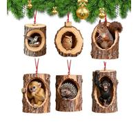 Ornements pour Sapin de Noël | Décorations d'hiver en Acrylique 2D - Pendentif Animal de Noël - pour Portes, Jardins, Rebord de fenêtre, Balcon, Cour, Porche