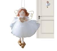 Ornements pour Sapin De Noël | Jupe en Tulle Rêveuse - Décor De Pendentif Ange Fille Aux Ailes Dorées - pour Le Salon, La Chambre, Le Balcon, Le Jardin, La Ferme, La Porte, Le