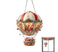 Ornements Sapin De Noël Pendentif Montgolfière 2D en Acrylique