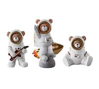 Ornements Sculpture de résine de Figurine Astronaute Figurine pour bibliothèque Office Salon Home Desktop Decoration Trinket Exquise Oeuf (Couleur: Gold-A)