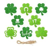 Ornements Shamrock 8 Pendentifs Trèfle Vert